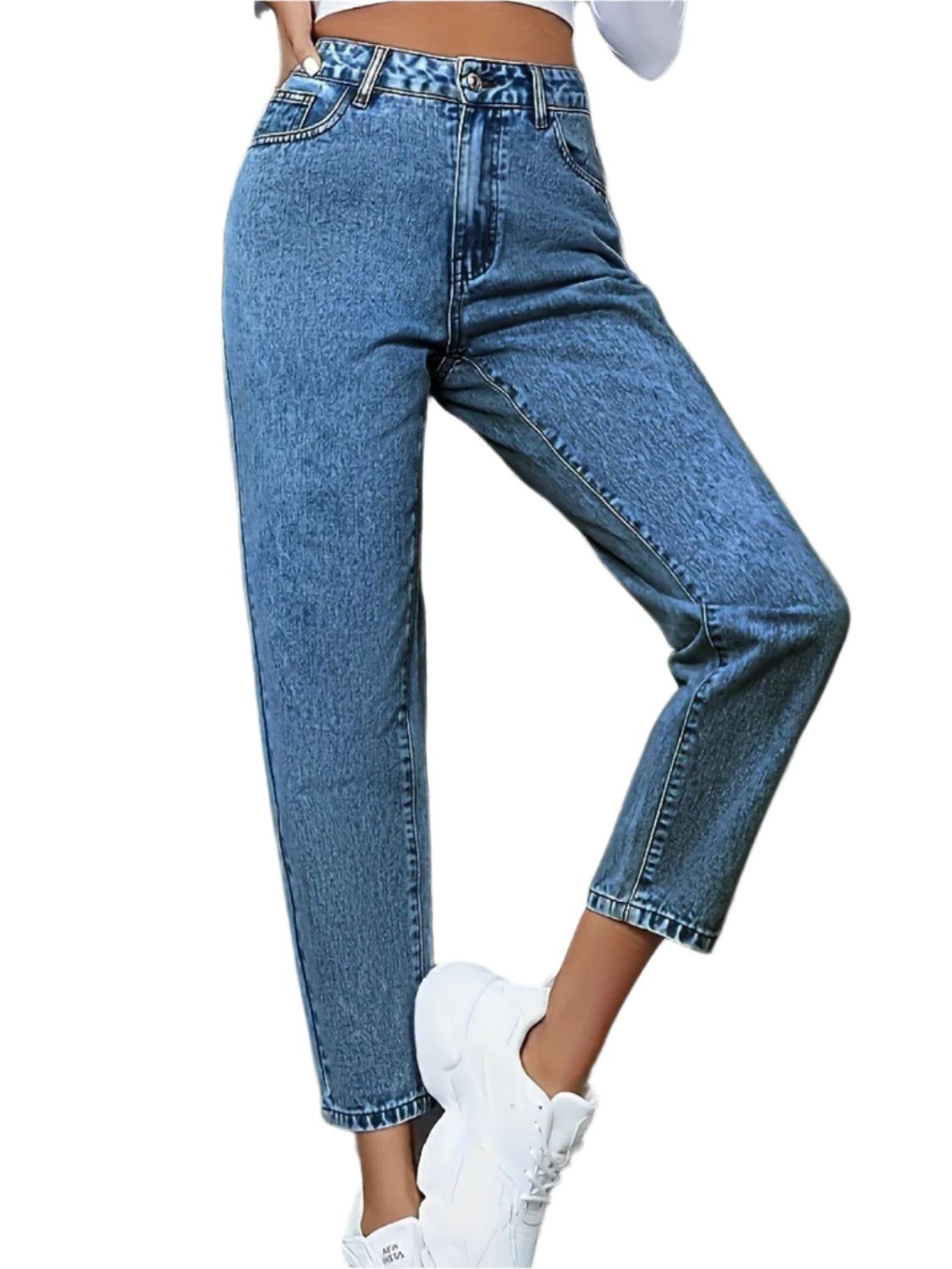 Buy Pocketed Straight Leg Jeans Online - Stylish & Comfortable | Chic Yana's Fashion