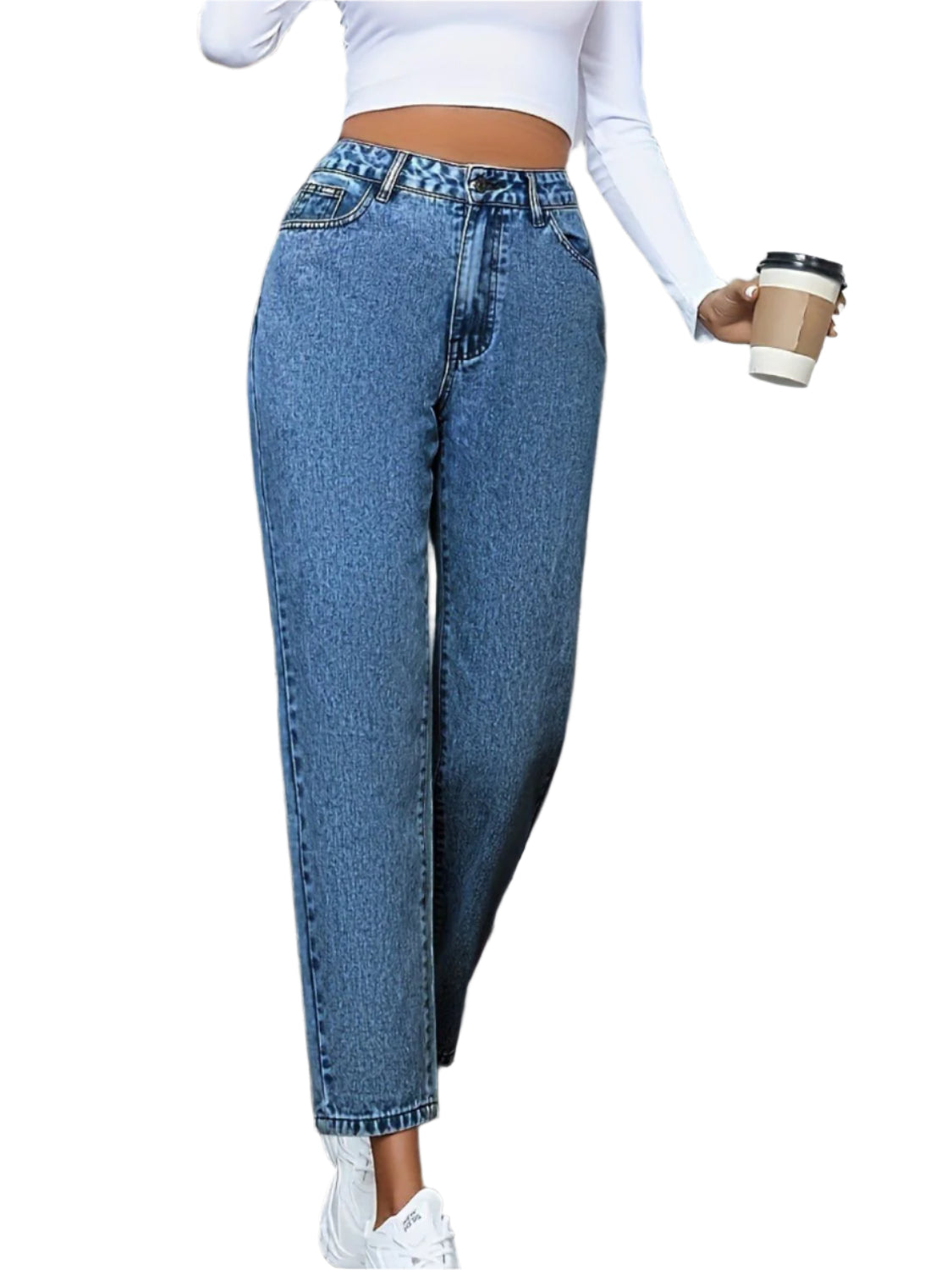 Buy Pocketed Straight Leg Jeans Online - Stylish & Comfortable | Chic Yana's Fashion