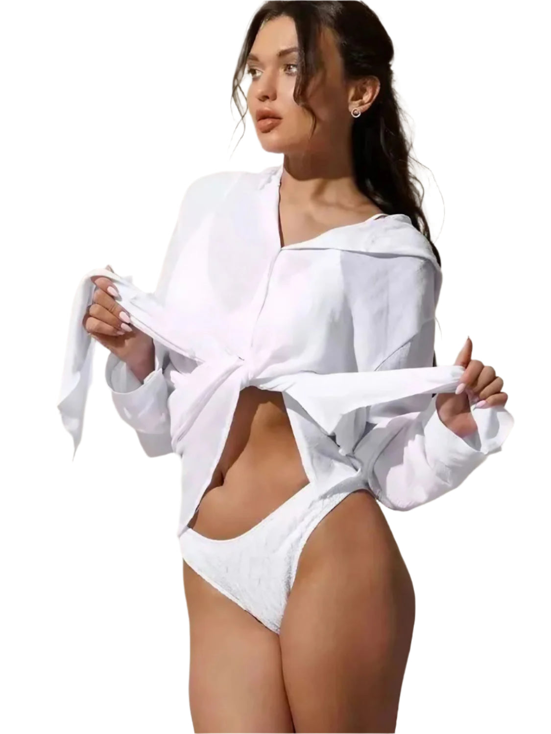 Button Down Hooded Cover-Up - Stylish and Trendy Women's Fashion from Chic Yana's Fashion