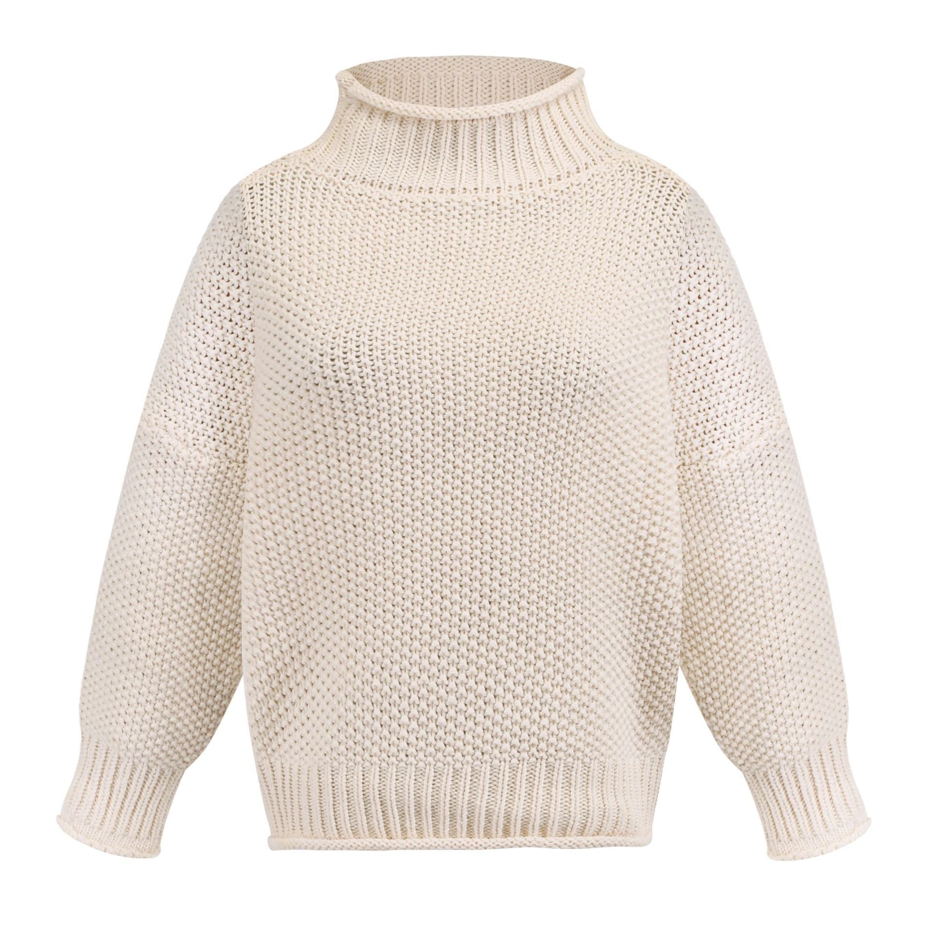 Thick Thread Turtleneck Pullover — Spring, Fall — Chic Yana Fashion