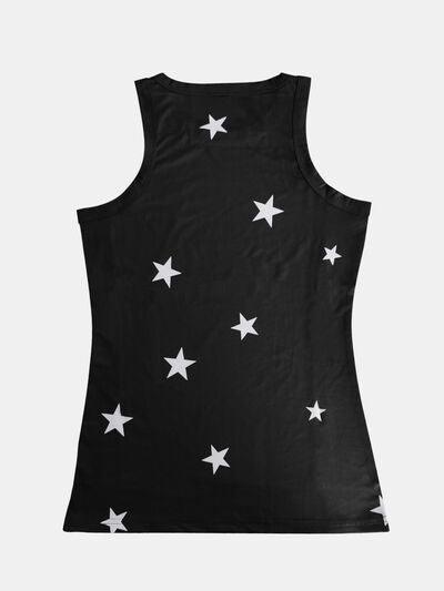 Full Size Star Round Neck Tank - Chic Yana's Fashion