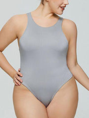 Full Size Round Neck Wide Strap Bodysuit - Chic Yana's Fashion