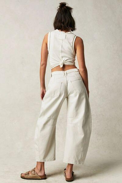 Wide Leg Jeans With Pockets 2 - Chic Yana's Fashion