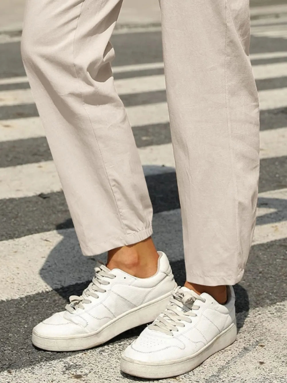Elastic Waist Tapered Pants – stylish women's fashion from Chic Yana's Fashion