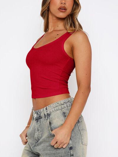 Lovelet Scoop Neck Wide Strap Tank - Chic Yana's Fashion