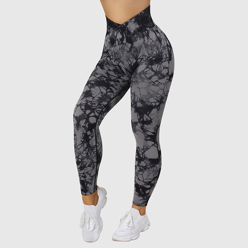 Tie-Dye Seamless Leggings for Yoga & Fitness — chic, seamless — Chic Yana Fashion
