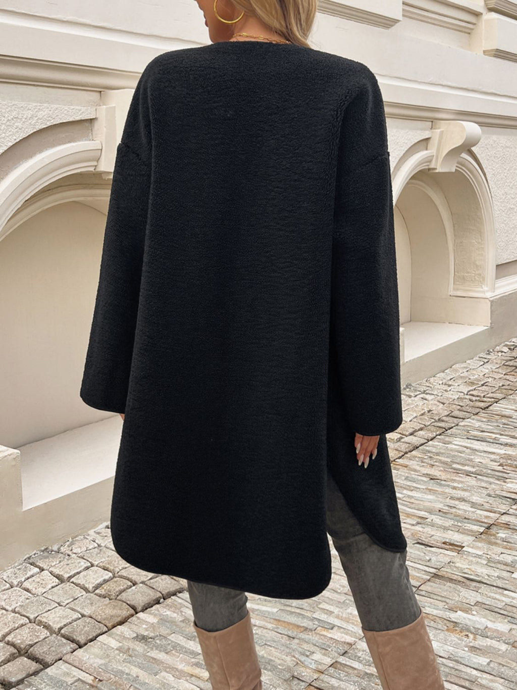 Devine Button Up Long Sleeve Coat - Chic Yana’s Fashion