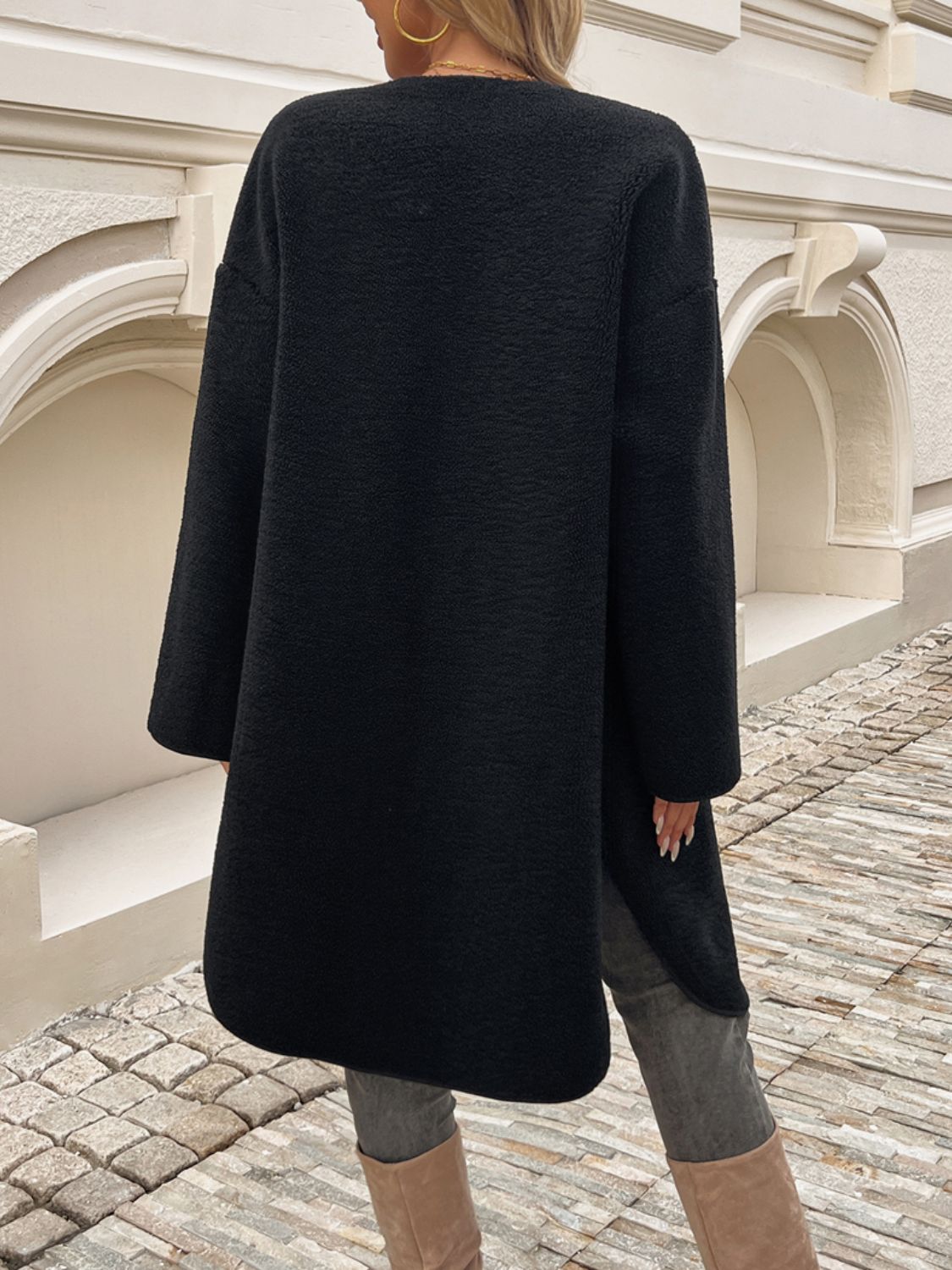 Devine Button Up Long Sleeve Coat - Chic Yana’s Fashion