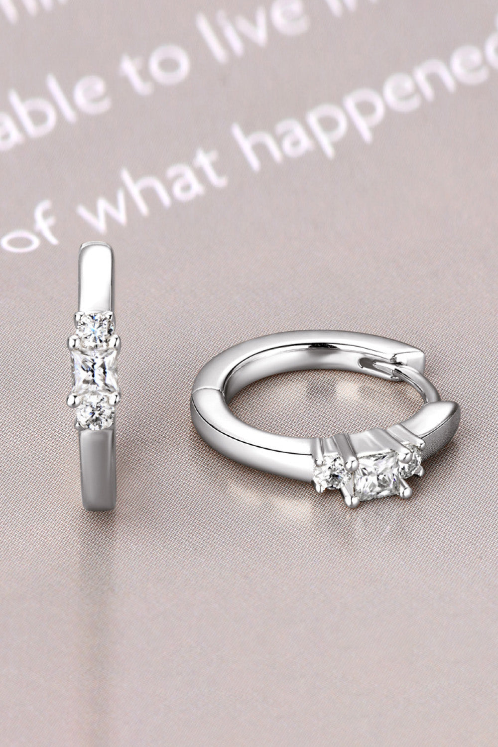 Moissanite 925 Sterling Silver Huggie Earrings - Fashion Jewelry by Chic Yana's Fashion