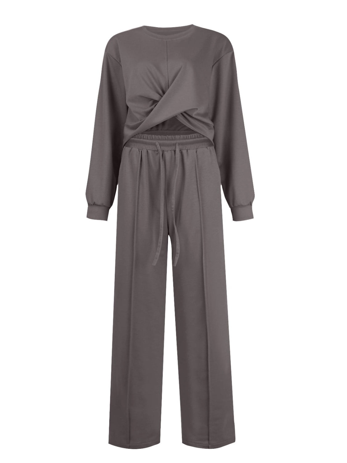 Crisscross Round Neck Top and Drawstring Pants Set – Chic Yana’s Fashion