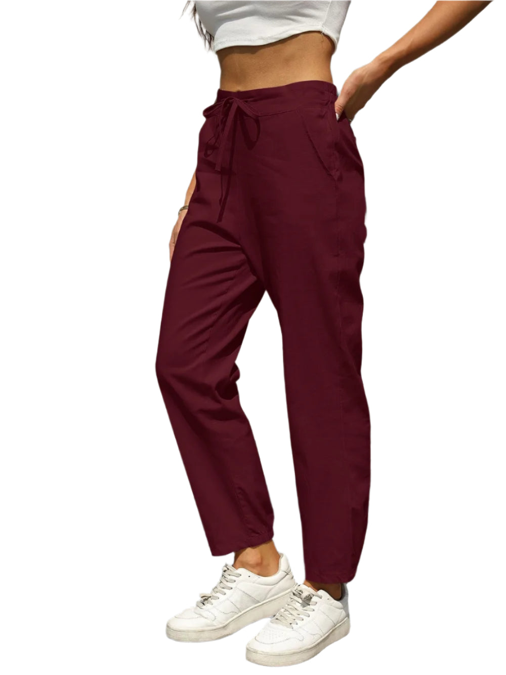 Elastic Waist Tapered Pants – stylish women's fashion from Chic Yana's Fashion