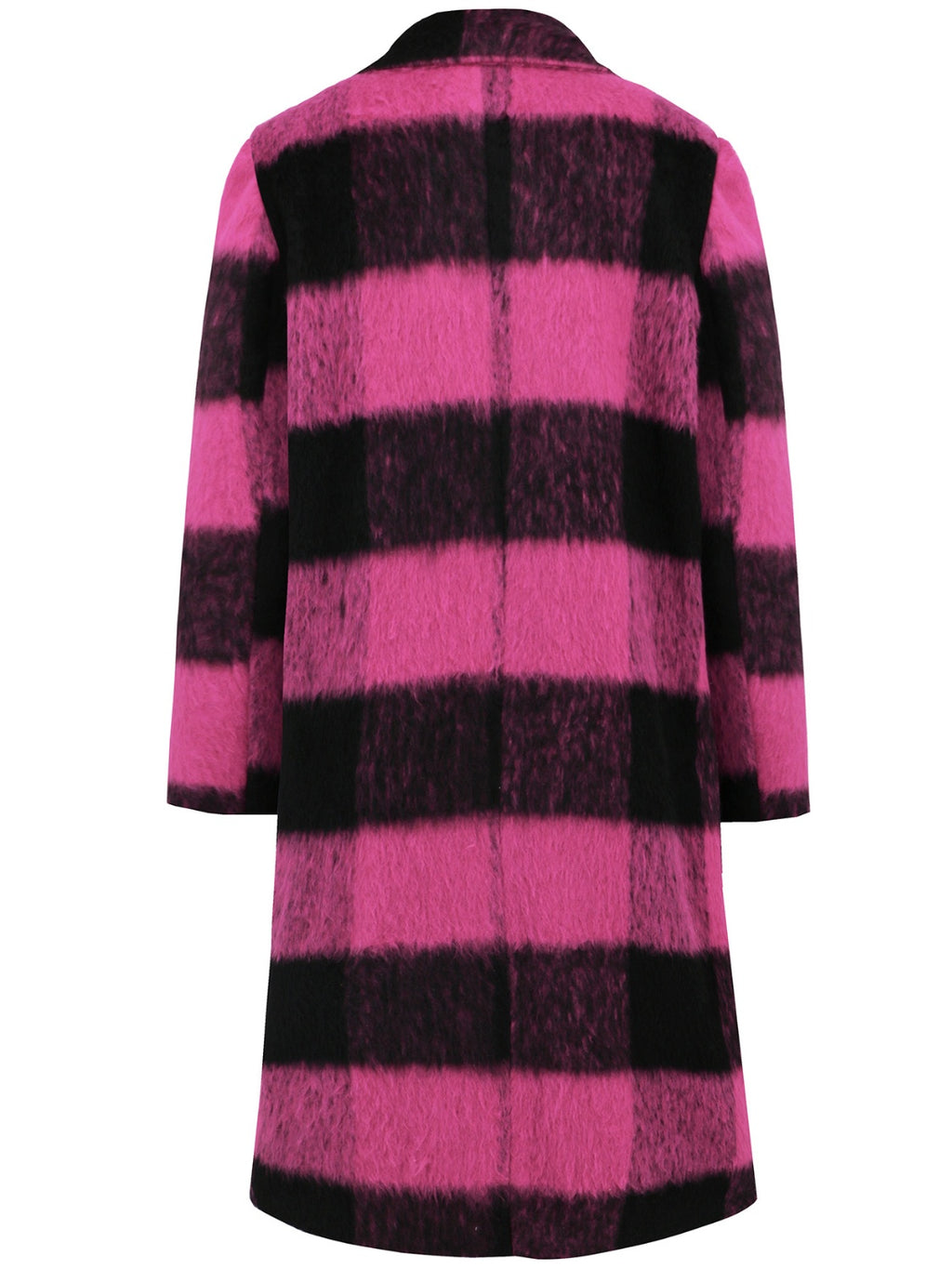 Plaid Double-Breasted Long Sleeve Coat - Chic Yana’s Fashion