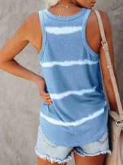 Full Size Tie Dye Round Neck Tank - Chic Yana's Fashion