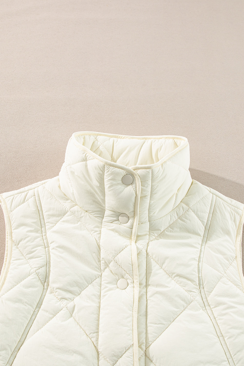 Snap Down Texture Vest Coat with Pockets - Chic Yana’s Fashion