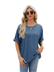 Florira Round Neck Half Sleeve T-Shirt - High-Quality Fashion | Chic Yana