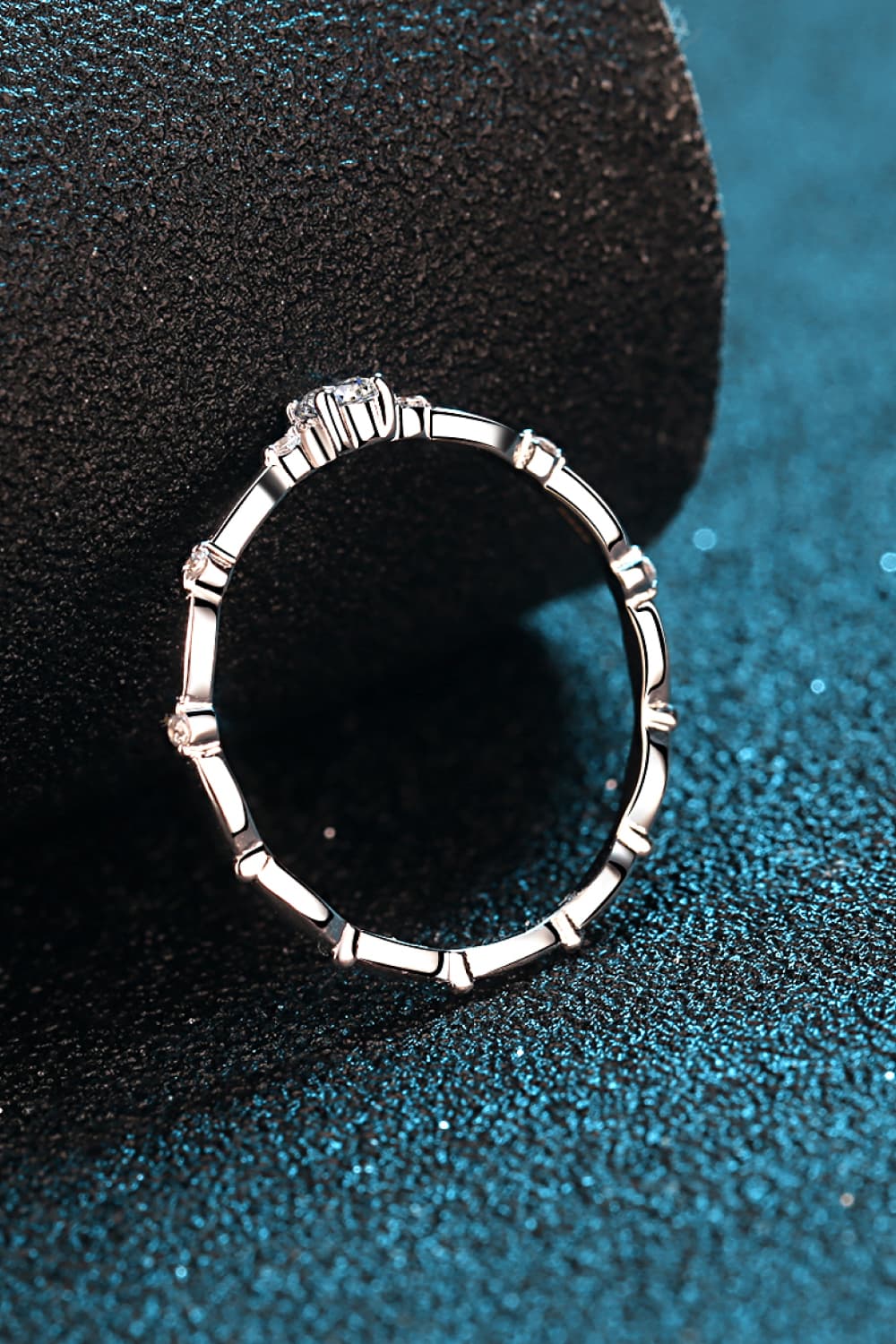 Moissanite 925 Sterling Silver Rhodium-Plated Ring - Fashion Jewelry by Chic Yana's Fashion