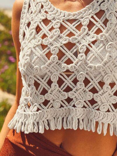 Cutout Round Neck Tank - Chic Yana's Fashion