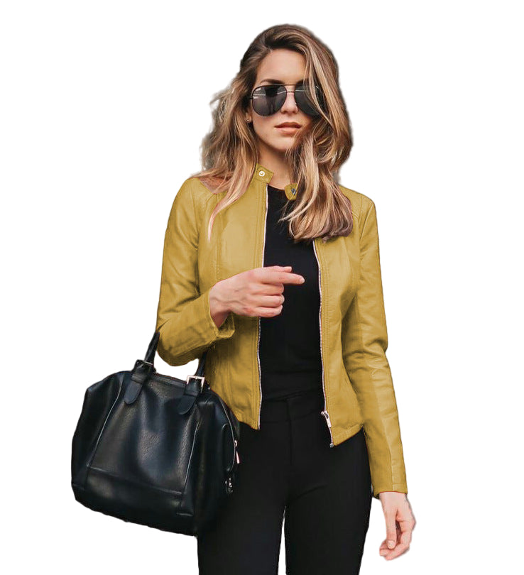 Chic Yana Fashion Leather Suit Jacket