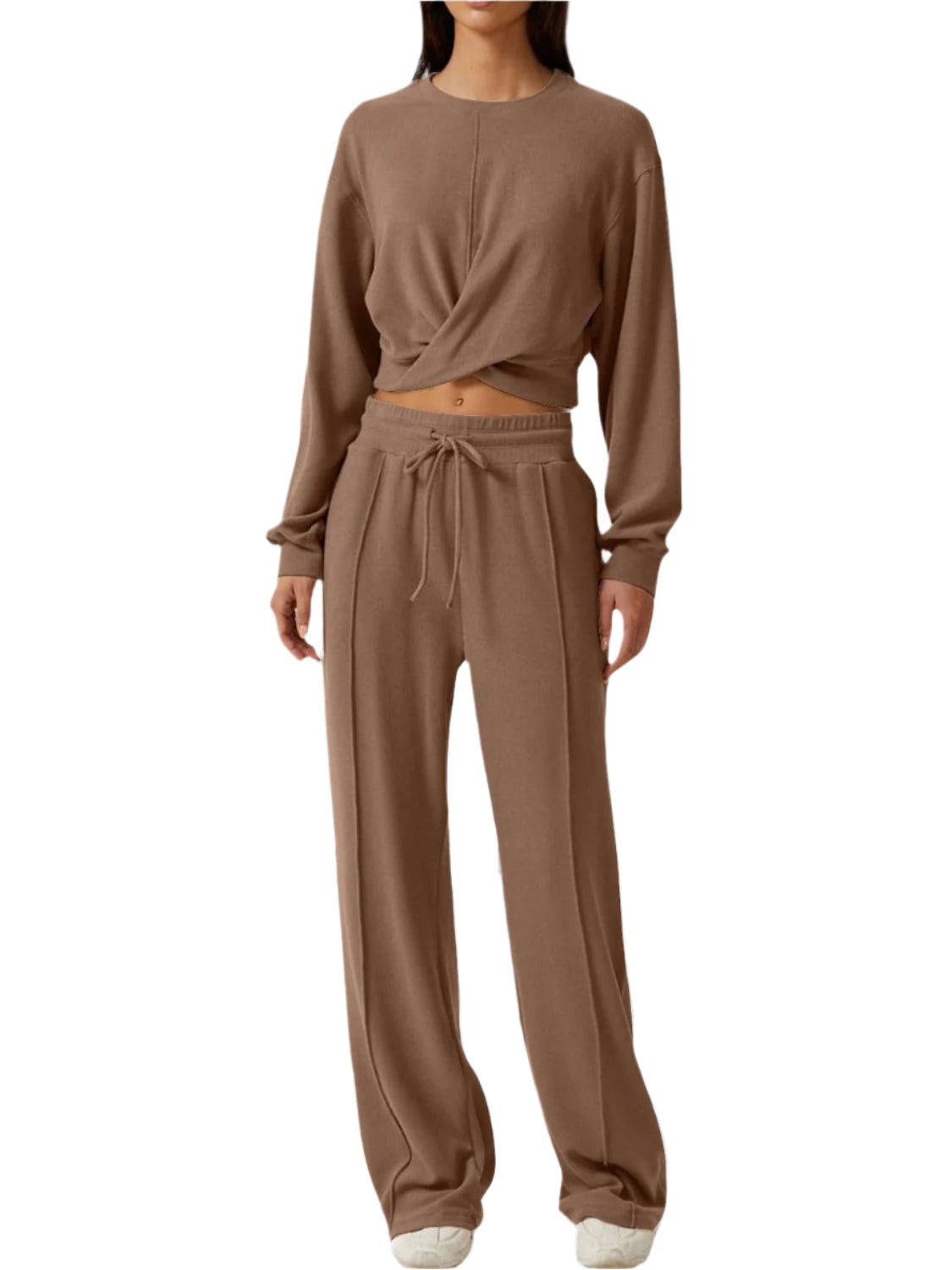 Crisscross Round Neck Top and Drawstring Pants Set – Chic Yana’s Fashion