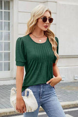 Round Neck Short Sleeve T Shirt 3 - Chic Yana's Fashion