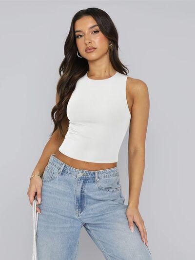 Round Neck Cropped Tank - Chic Yana's Fashion