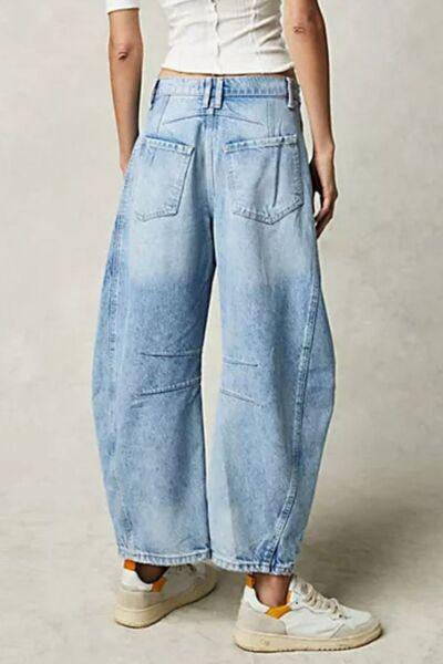 Wide Leg Jeans With Pockets 2 - Chic Yana's Fashion