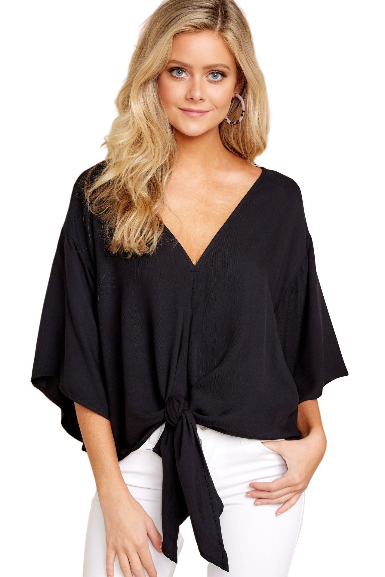Chic Yana Fashion V-Neck Leopard Print Blouse