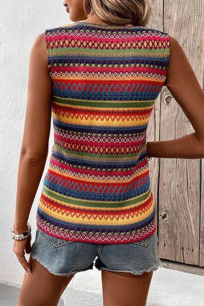 Contrast Round Neck Tank - Chic Yana's Fashion