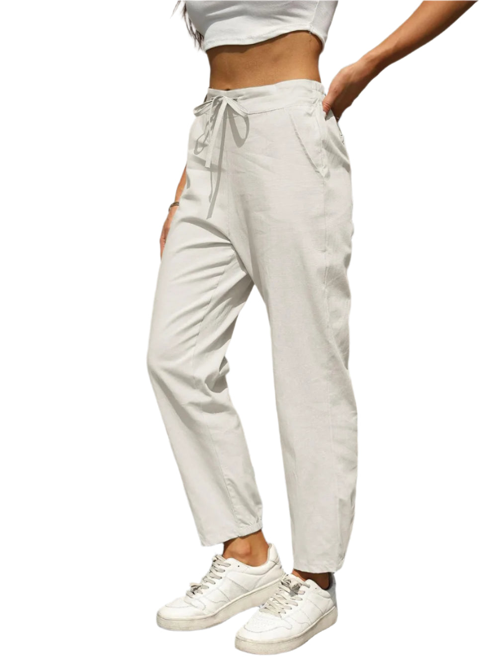 Elastic Waist Tapered Pants – stylish women's fashion from Chic Yana's Fashion