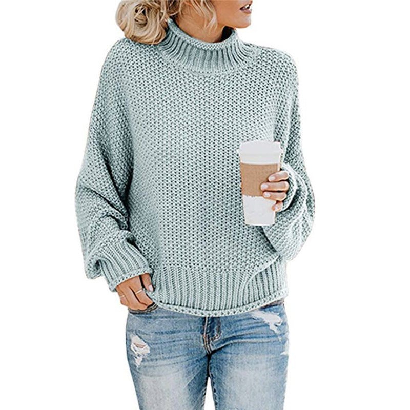 Thick Thread Turtleneck Pullover — Spring, Fall — Chic Yana Fashion