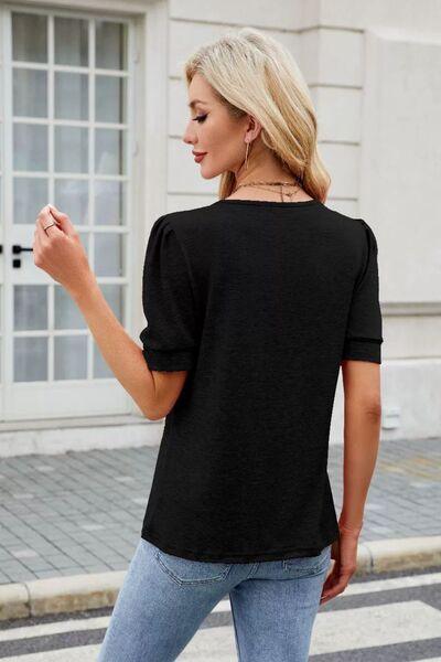 Round Neck Short Sleeve T Shirt 6 - Chic Yana's Fashion