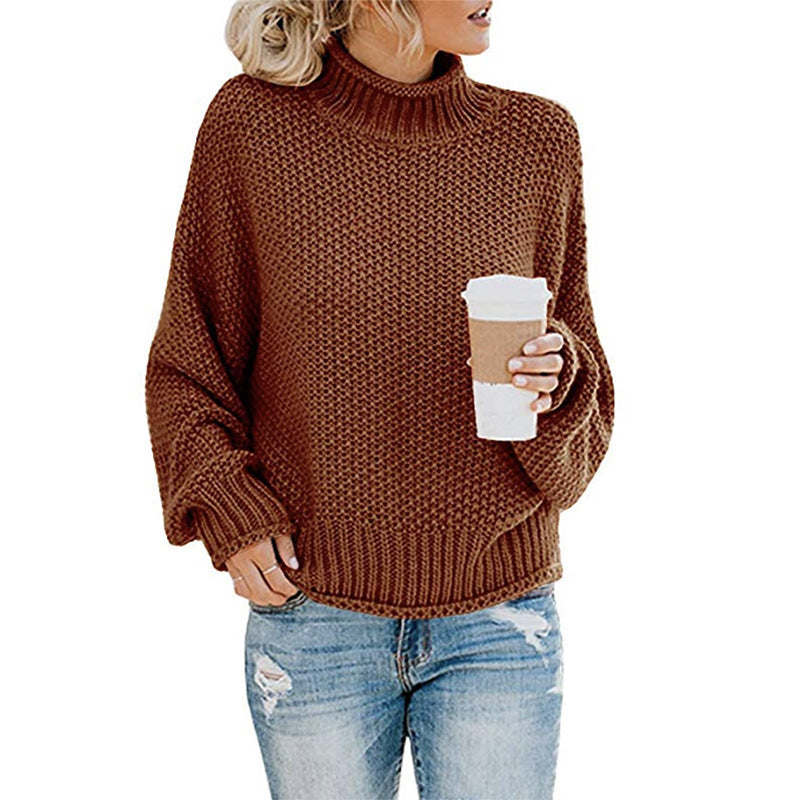 Thick Thread Turtleneck Pullover — Spring, Fall — Chic Yana Fashion