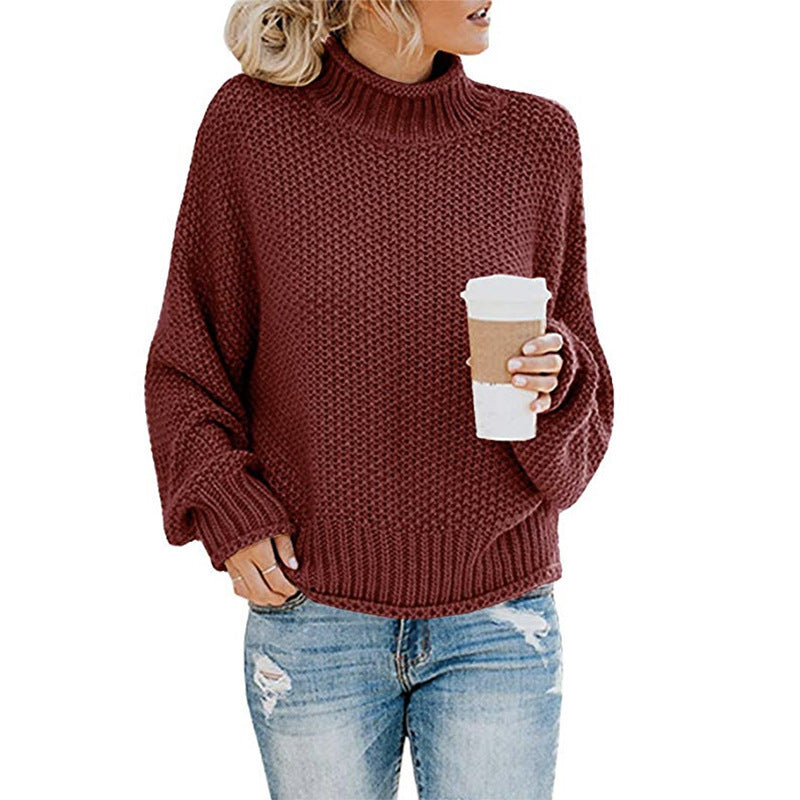 Thick Thread Turtleneck Pullover — Spring, Fall — Chic Yana Fashion