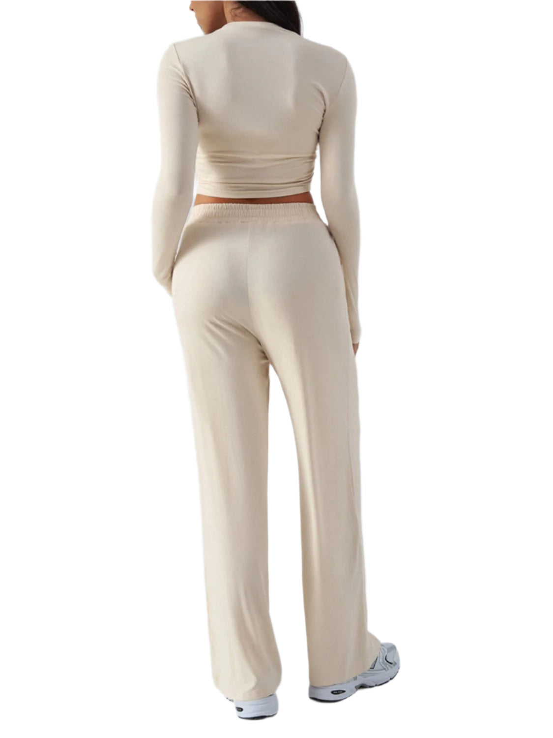 Devine Round Neck Long Sleeve Top and Pants Set - Shop Now at Chic Yana's Fashion