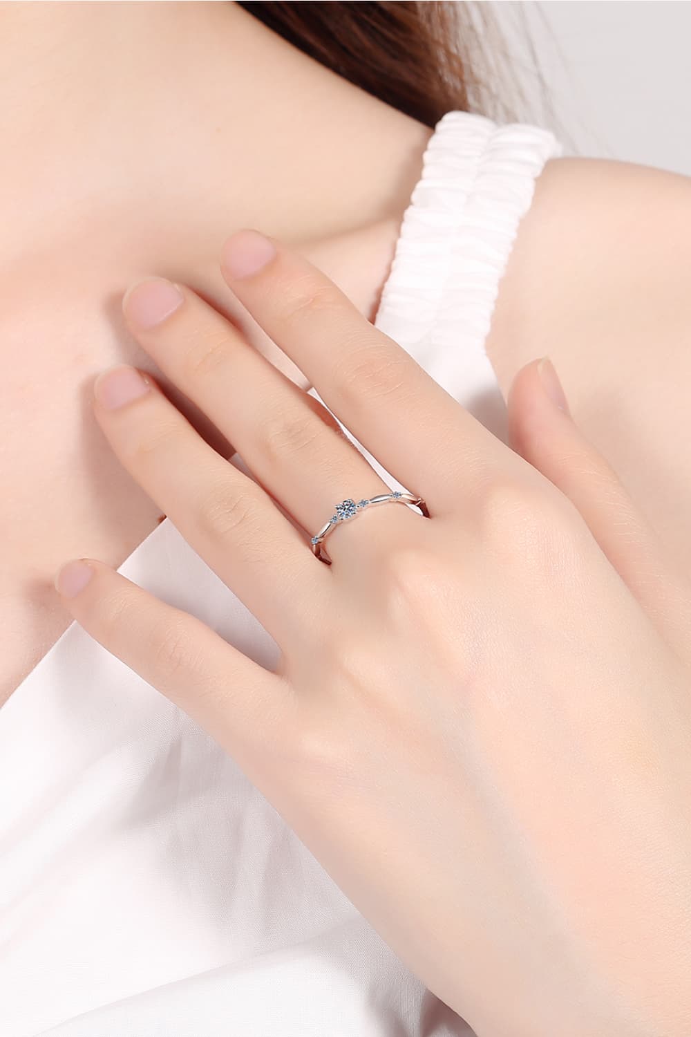 Moissanite 925 Sterling Silver Rhodium-Plated Ring - Fashion Jewelry by Chic Yana's Fashion