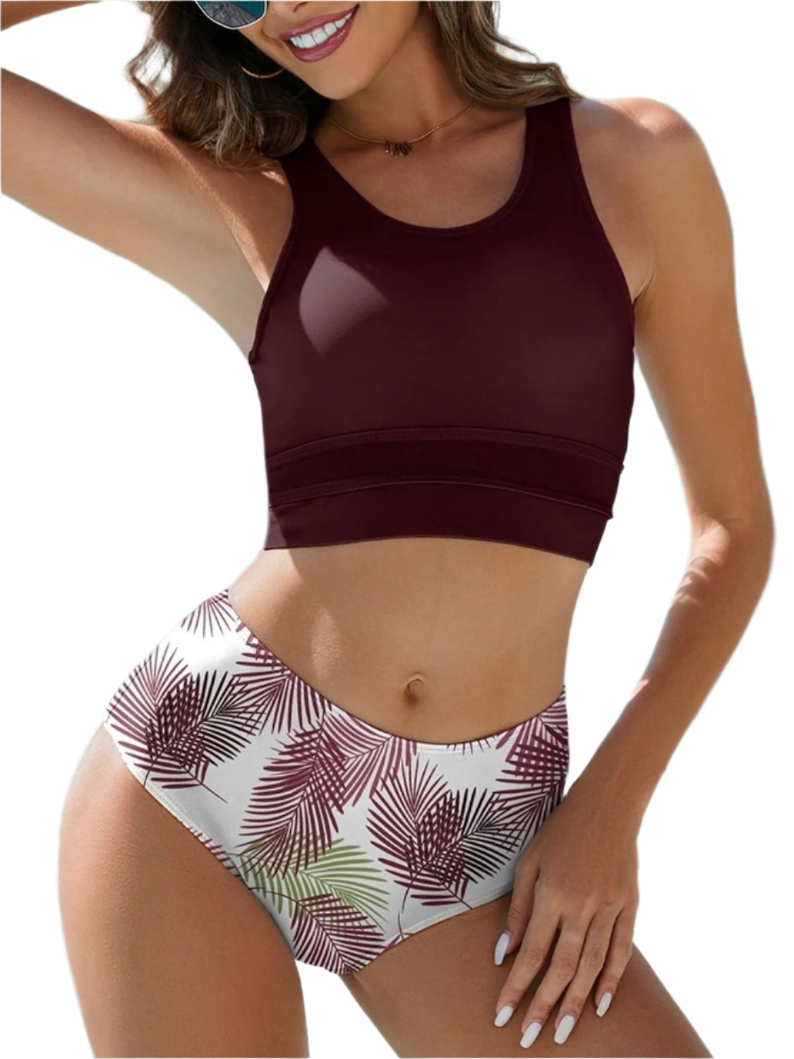 FAM-FAM Cutout Printed Wide Strap Two-Piece Swim Set – Chic Yana’s Fashion