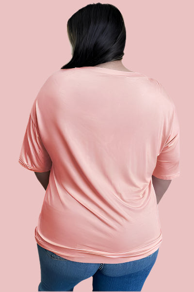 Basic Bae Full Size Bamboo V Neck Drop Shoulder T Shirt - Chic Yana's Fashion
