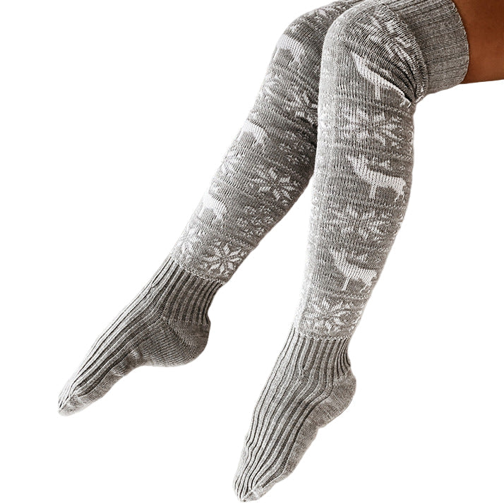 Winter Knitted Over-the-Knee Christmas Socks — Summer, Winter — Chic Yana Fashion