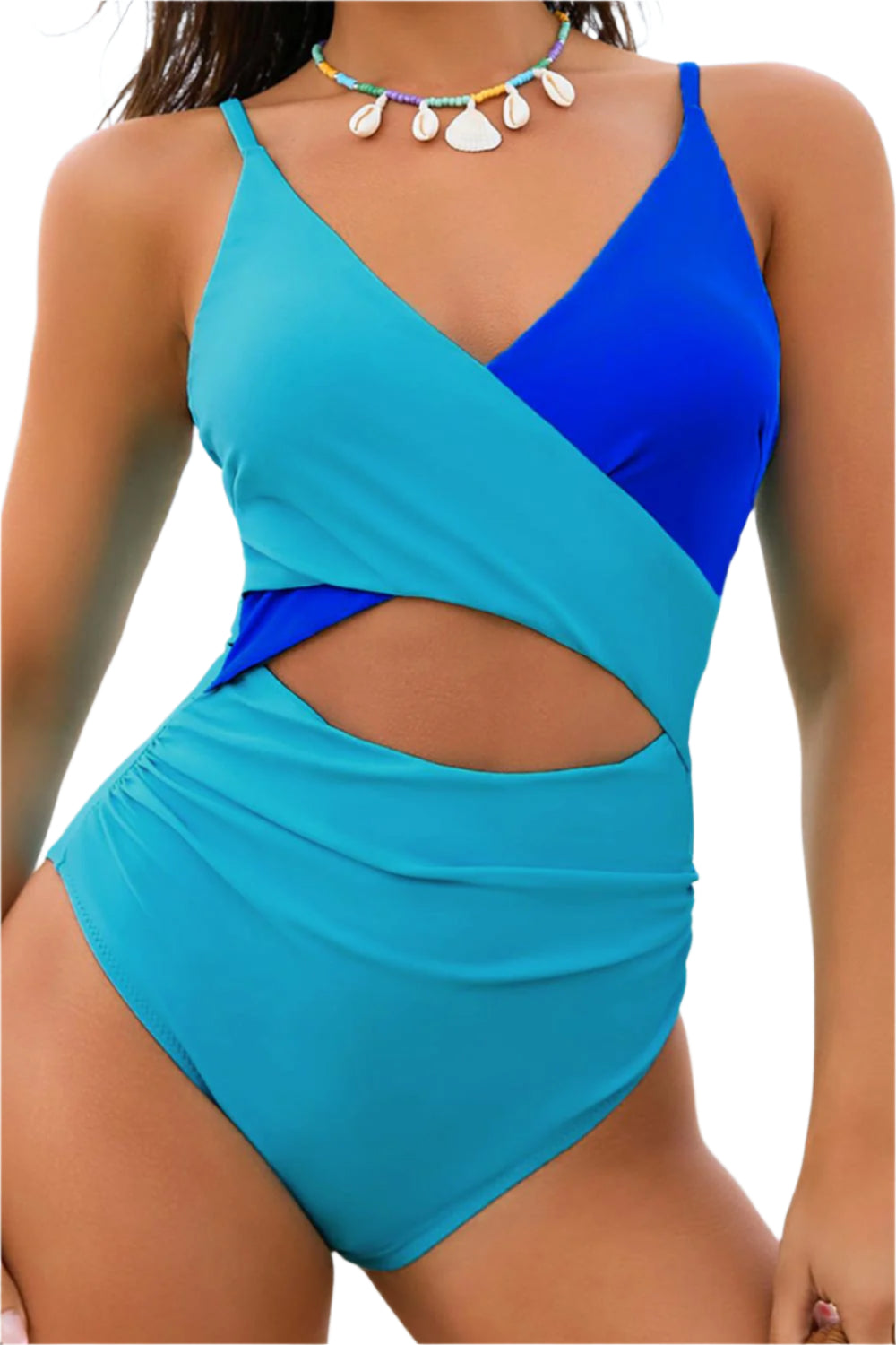 Cutout Spaghetti Strap One Piece Swimwear - Stylish and Trendy Women's Fashion from Chic Yana's Fashion