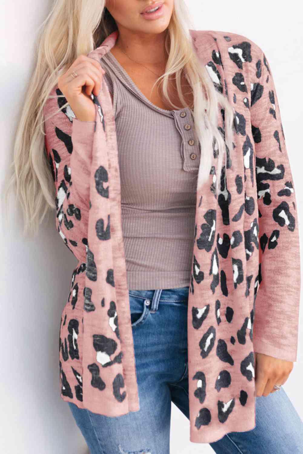 Printed Long Sleeve Cardigan 1 - Chic Yana's Fashion