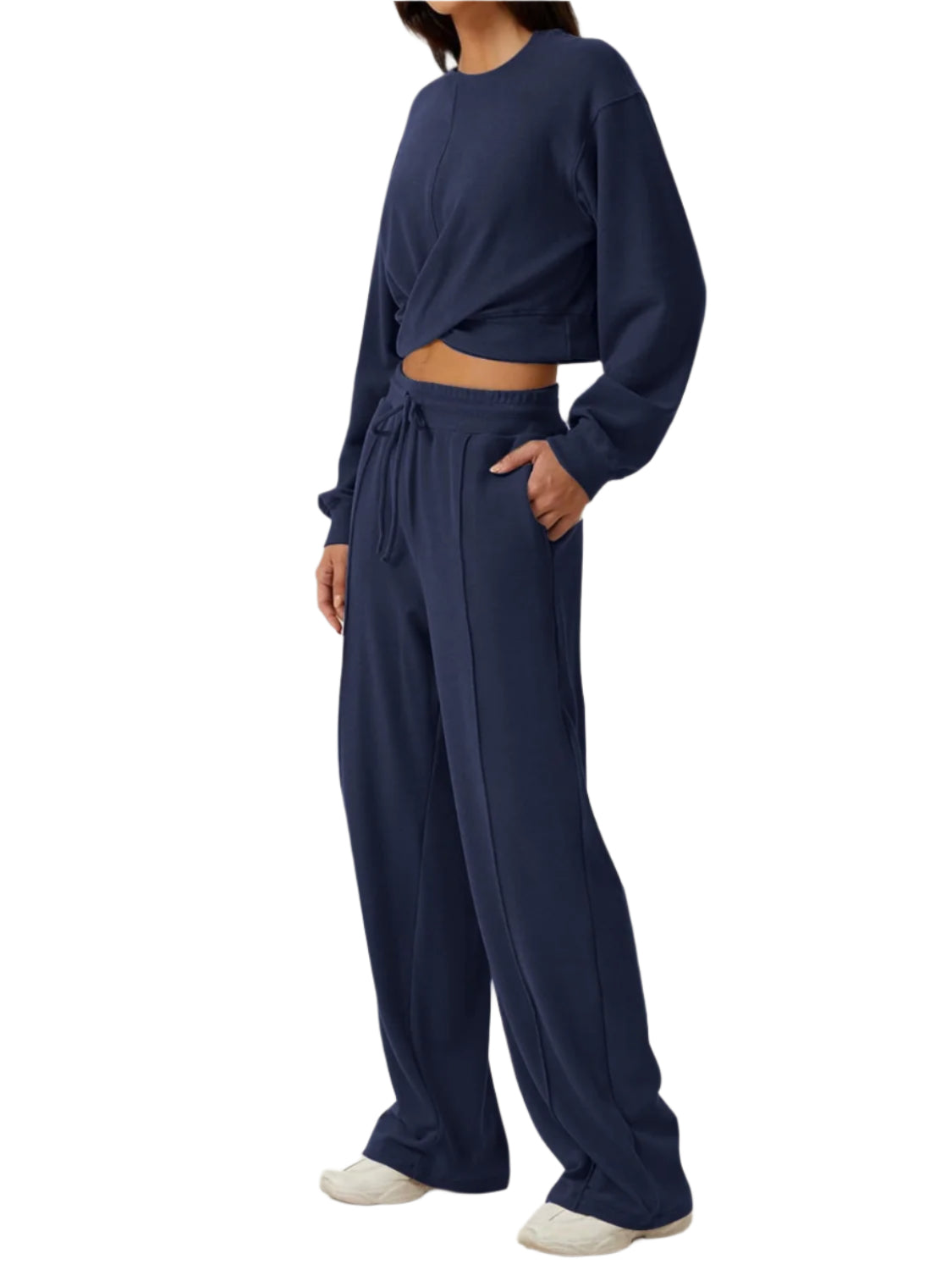 Crisscross Round Neck Top and Drawstring Pants Set – Chic Yana’s Fashion