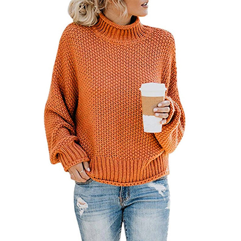 Thick Thread Turtleneck Pullover — Spring, Fall — Chic Yana Fashion