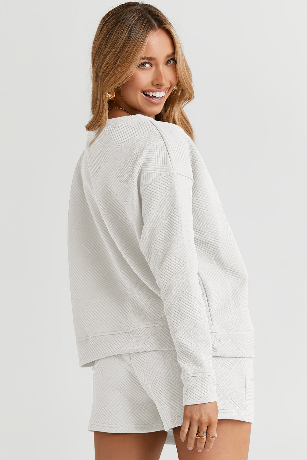 Round Neck Dropped Shoulder Top and Shorts Set – Chic Yana’s Fashion