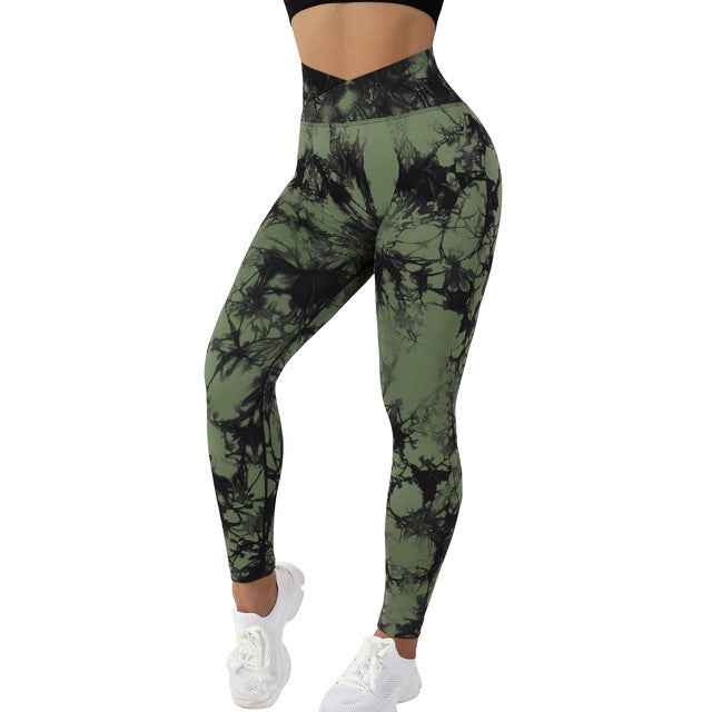 Tie-Dye Seamless Leggings for Yoga & Fitness — chic, seamless — Chic Yana Fashion
