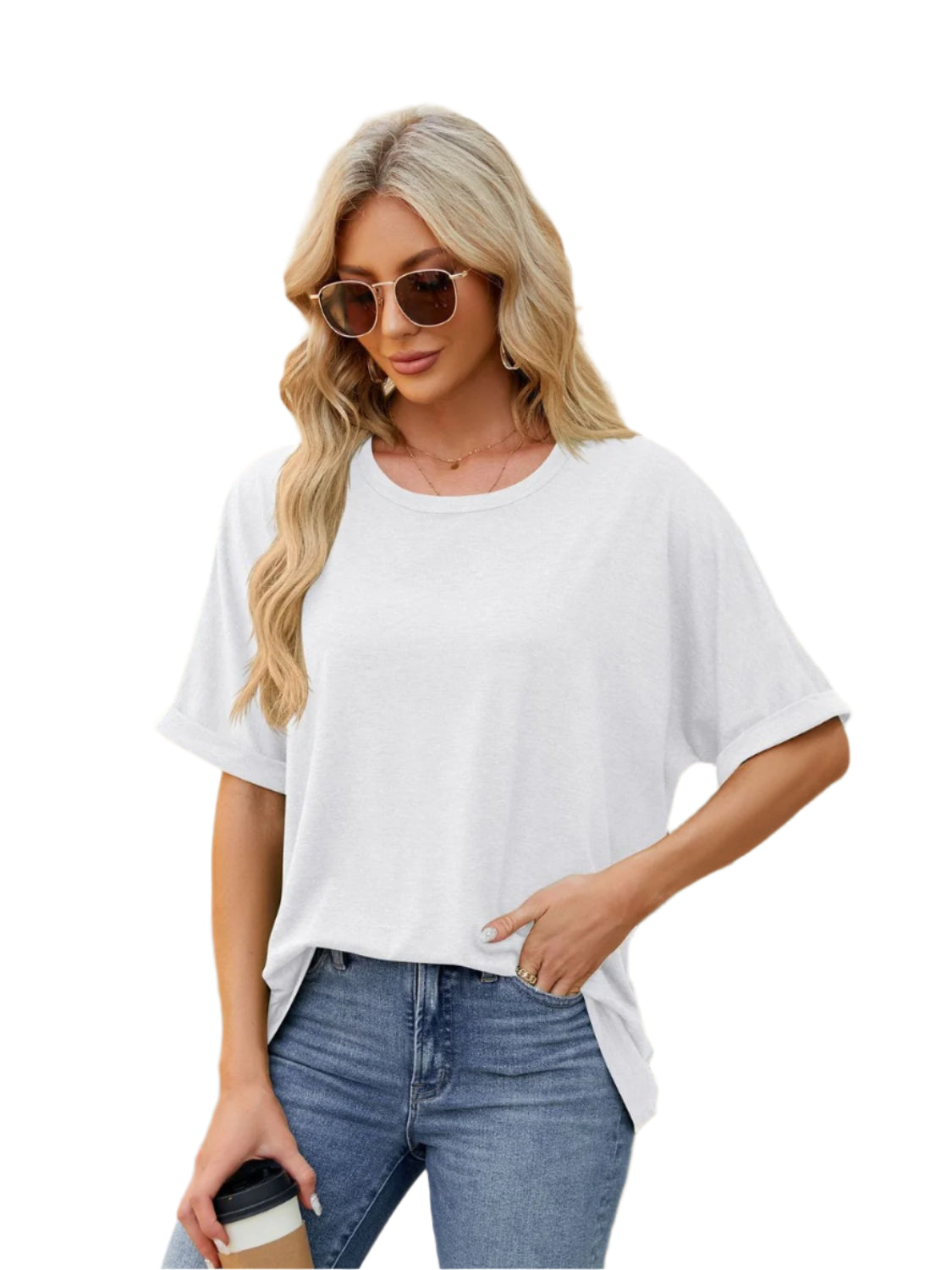 Florira Round Neck Half Sleeve T-Shirt - High-Quality Fashion | Chic Yana