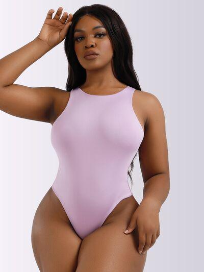 Full Size Round Neck Wide Strap Bodysuit - Chic Yana's Fashion