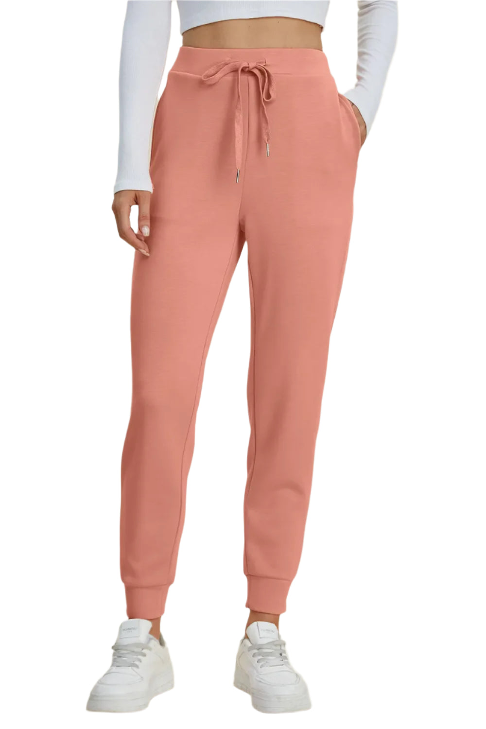 Basic Bae Full Size Air Scuba Drawstring High Waist Joggers – stylish women's fashion from Chic Yana's Fashion