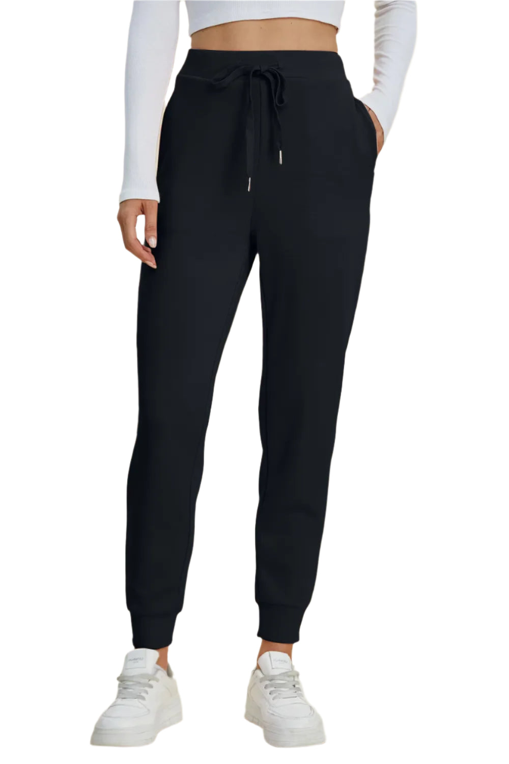 Basic Bae Full Size Air Scuba Drawstring High Waist Joggers – stylish women's fashion from Chic Yana's Fashion