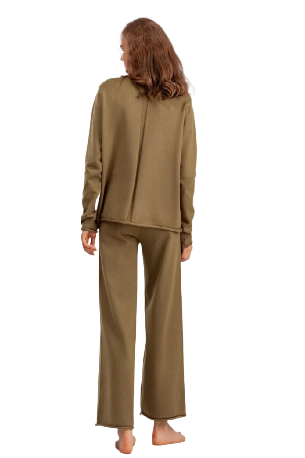 Basic Bae Rolled Round Neck Top and Pants Sweater Set - Shop Now at Chic Yana's Fashion