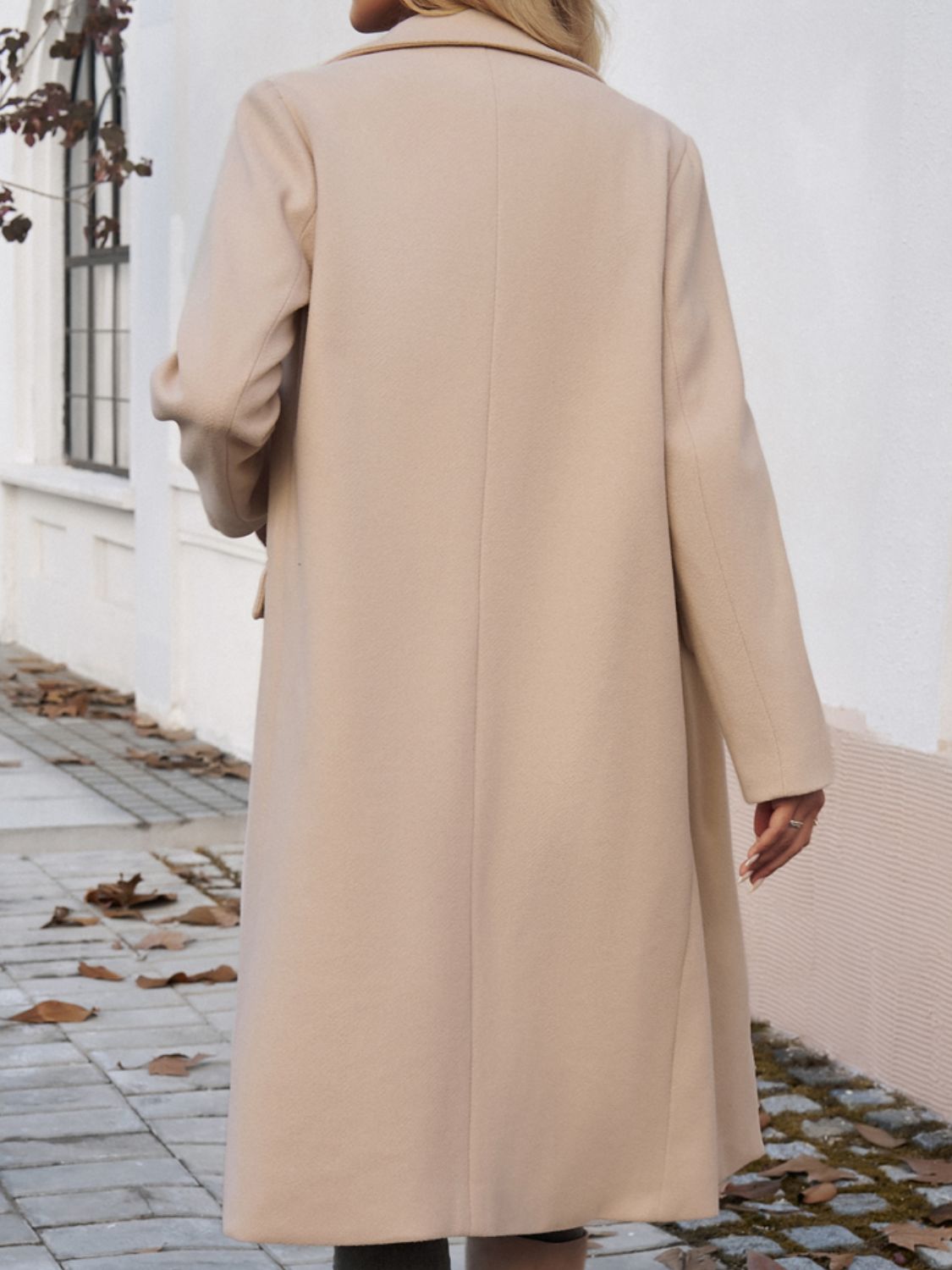 Devine Pocketed Collared Neck Long Sleeve Coat - Chic Yana’s Fashion